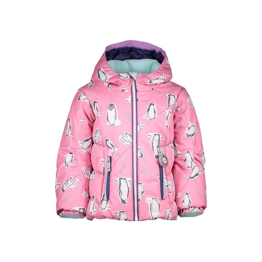 Obermeyer Little Girls Cakewalk Insulated Ski Jacket XS 1yr Pink Penguins